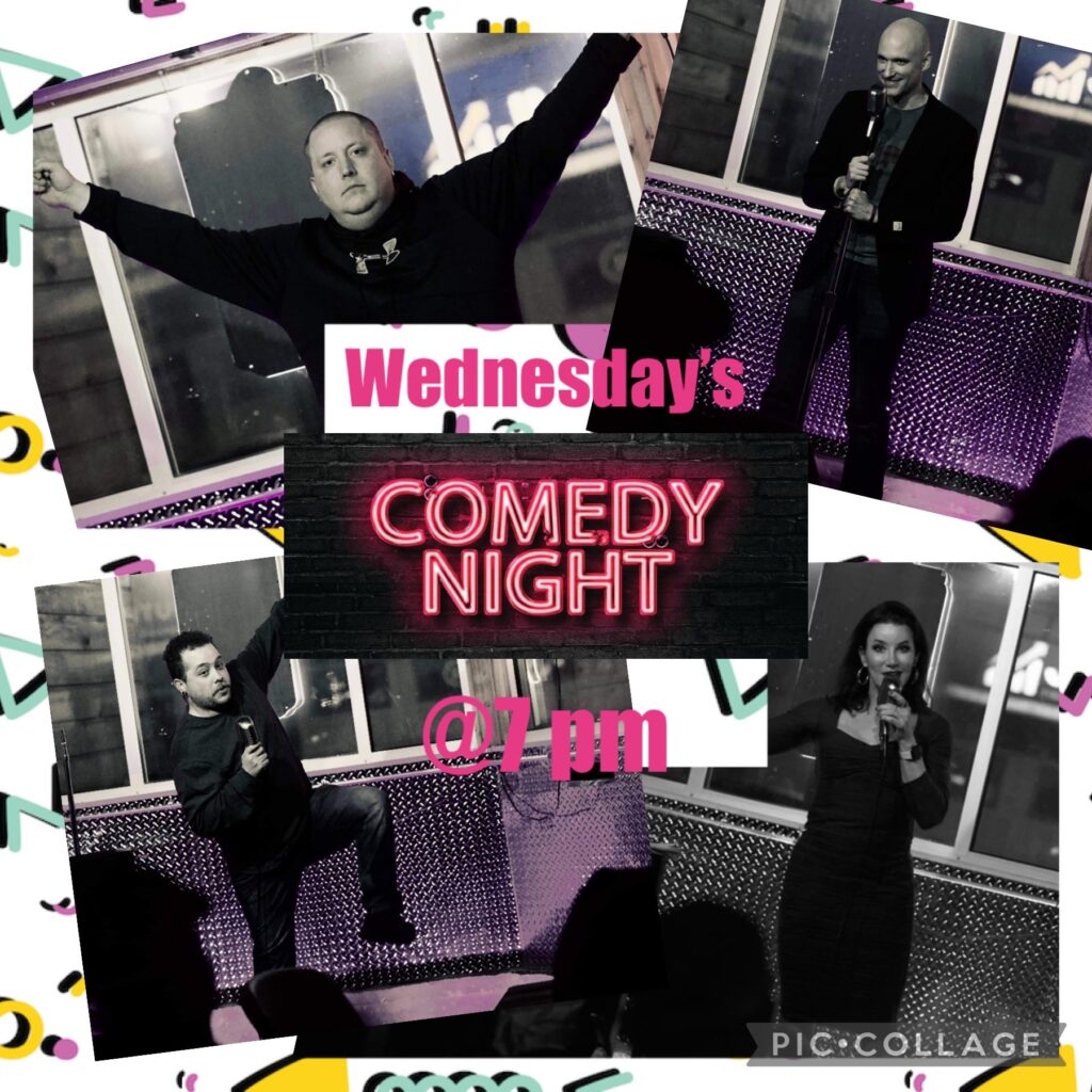 A poster for Wednesday Comedy Night at Superior Tavern.