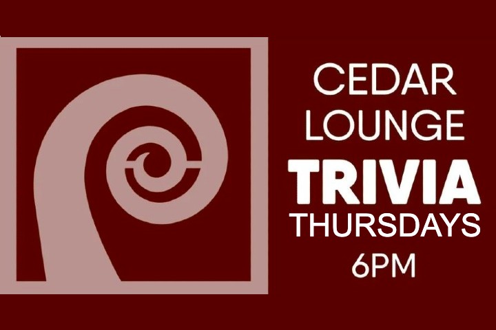 A poster for Cedar Lounge Trivia