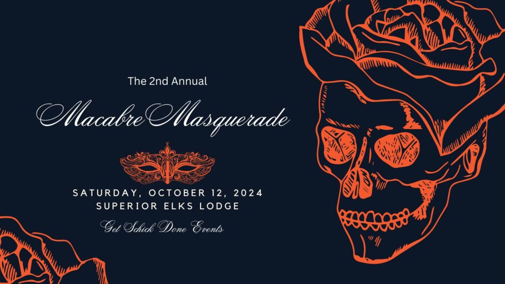 A poster for the 2nd Anual Macabre Masquerade.