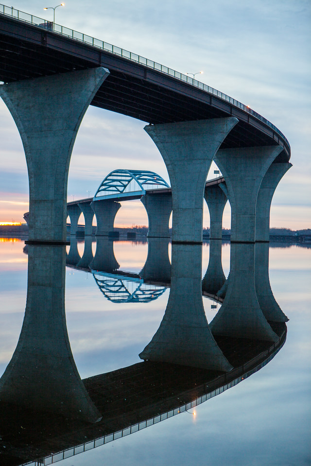 A photo of the Bong Bridge from underneath showing how massive a structure this is