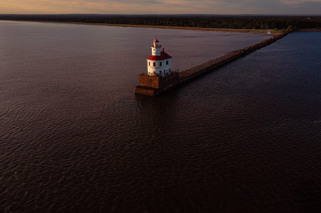 Wisconsin Point's Lighthouse from above.