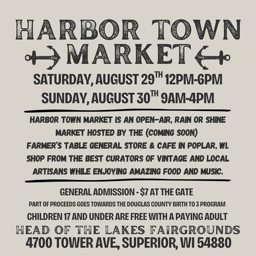 Harbor Town Market@ Head of the Lakes Fairground  – Superior