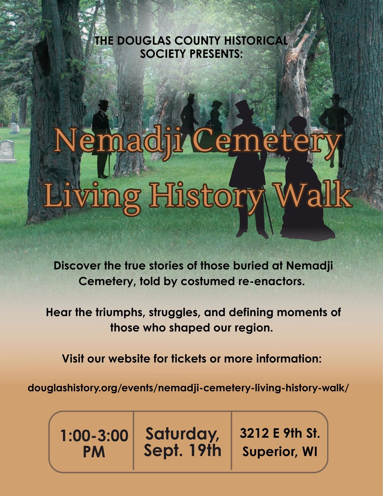 Living History Walk: Nemadji Cemetery w/Douglas County Historical Society